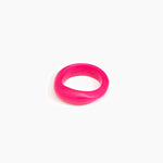 Dinosaur Designs Earth Bangle Bracelets in Flamingo color resin with Regular Fit