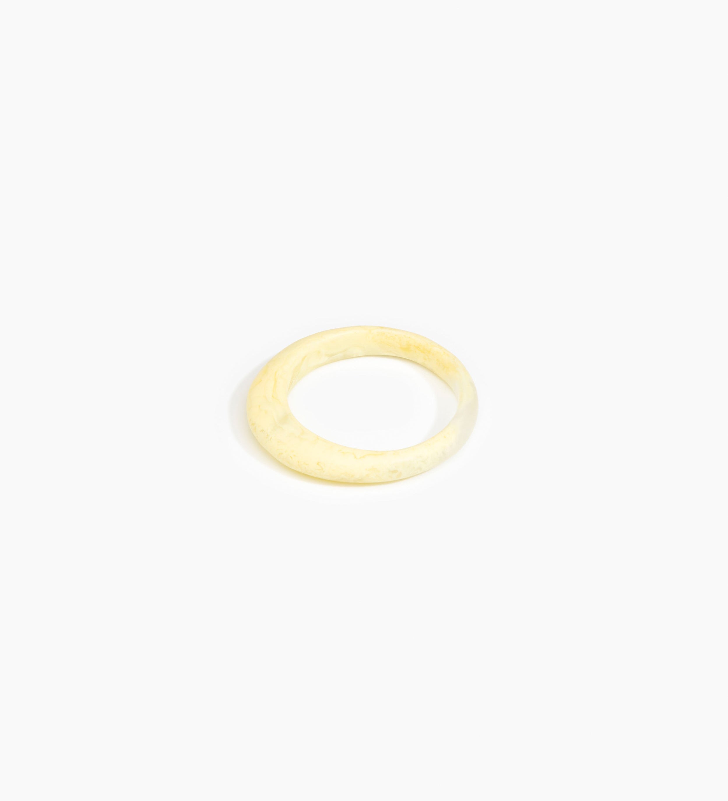 Dinosaur Designs Small Organic Bangle Bracelets in Lemon color resin with Regular Fit