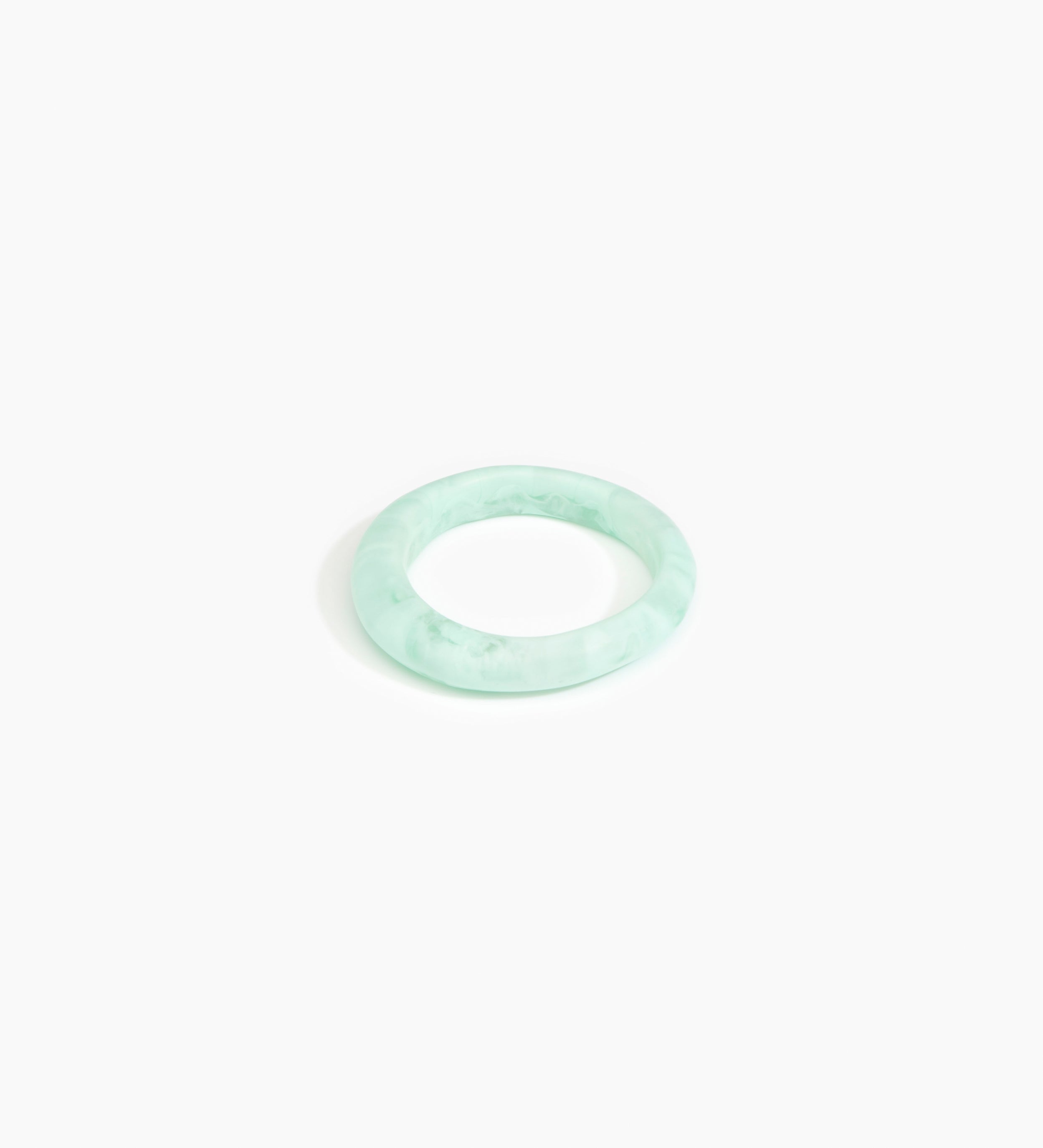 Dinosaur Designs Small Organic Bangle Bracelets in Mint color resin with Regular Fit