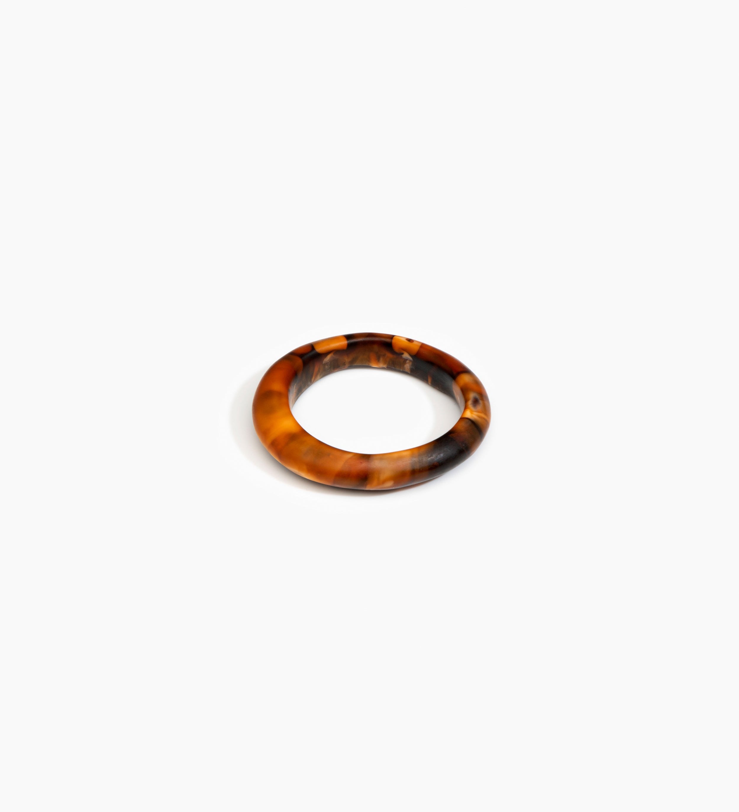 Dinosaur Designs Small Organic Bangle Bracelets in Dark Horn color resin with Regular Fit