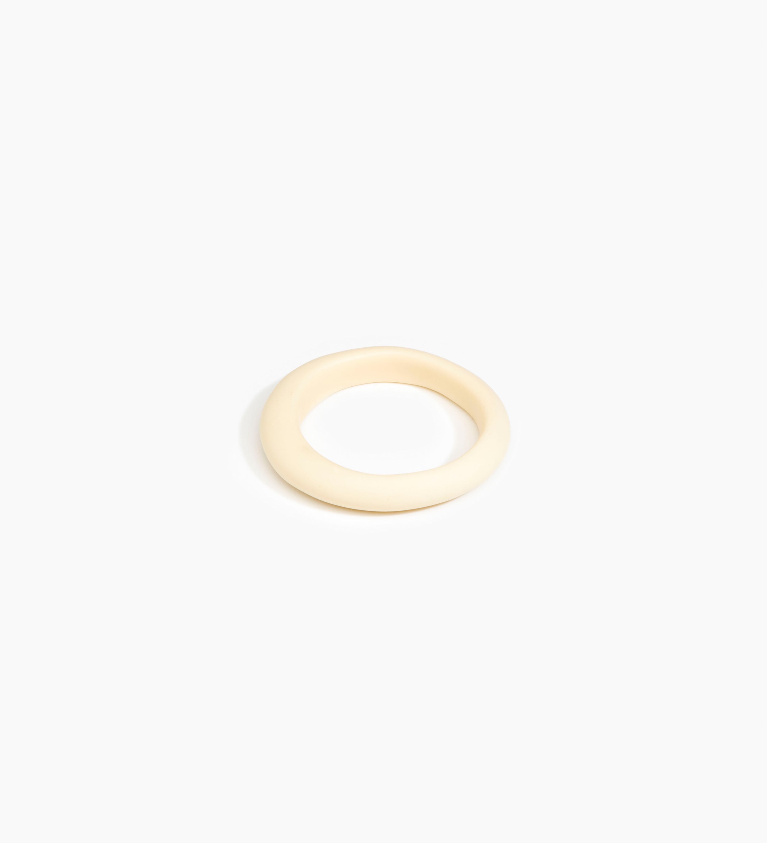 Dinosaur Designs Small Organic Bangle Bracelets in Cream color resin with Regular Fit