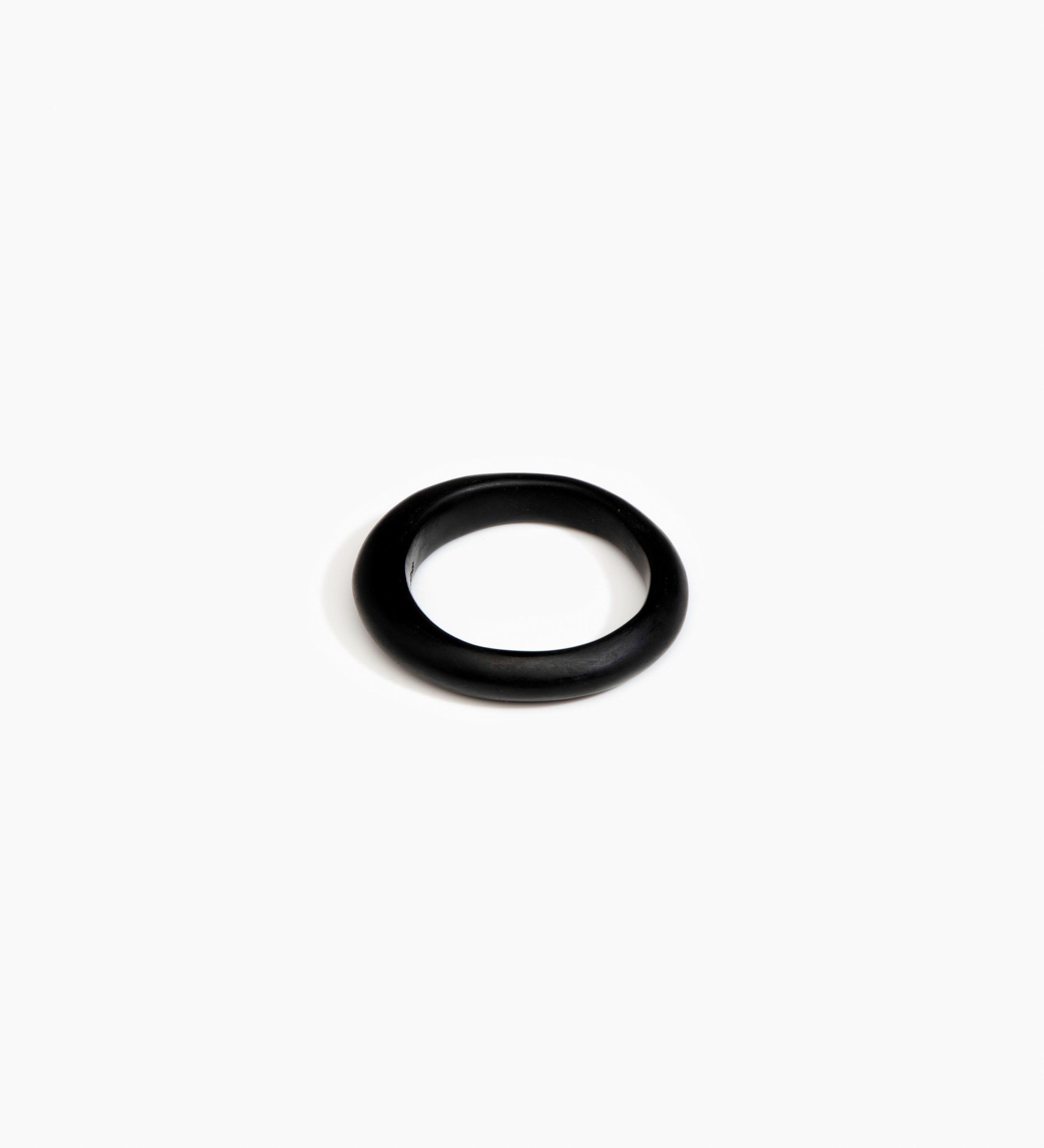 Dinosaur Designs Small Organic Bangle Bracelets in Black color resin with Regular Fit