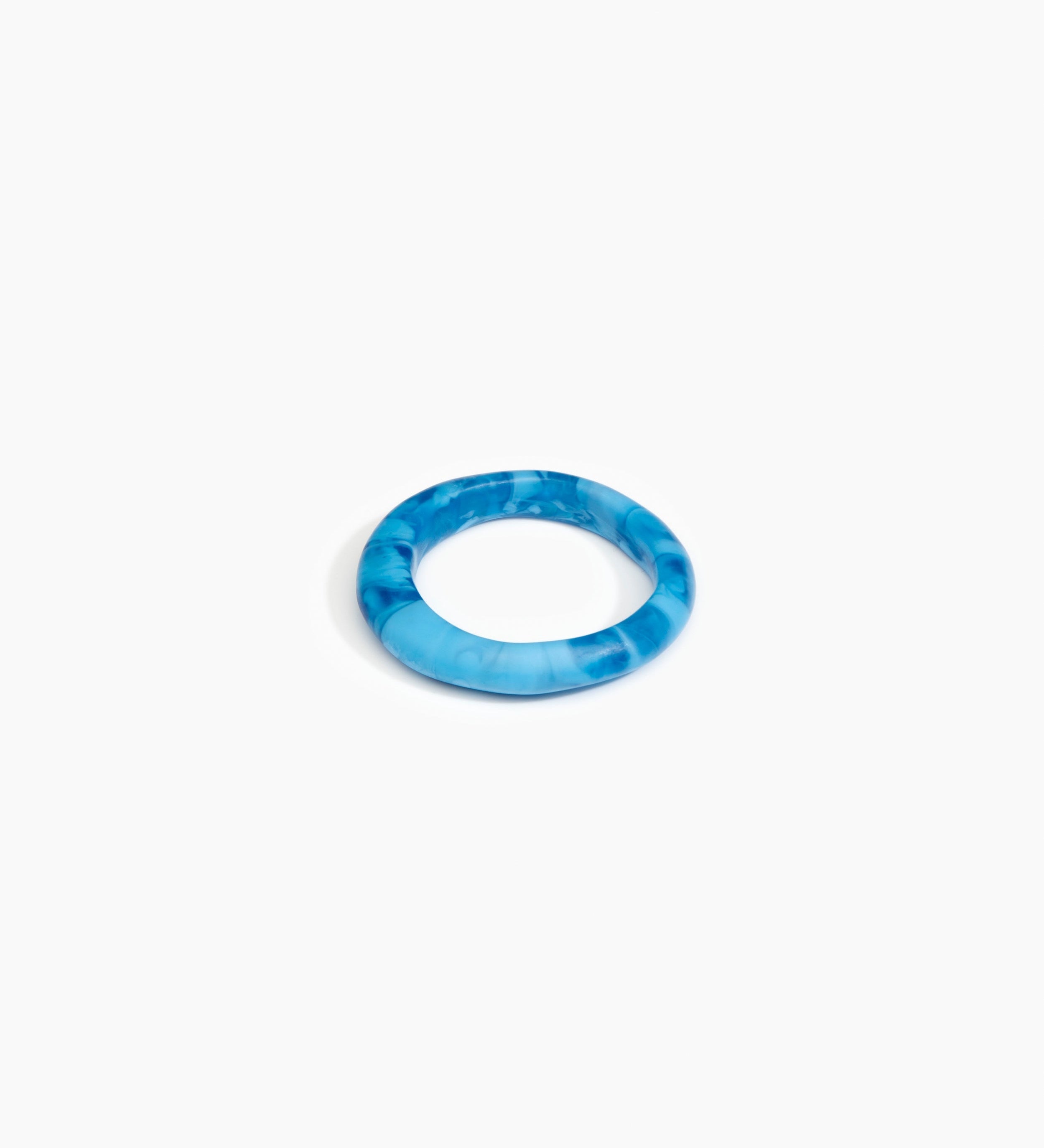 Dinosaur Designs Small Organic Bangle Bracelets in Sky color resin with Regular Fit