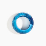 Dinosaur Designs Boulder Bangle Bracelets in Sky color resin with Wide Fit