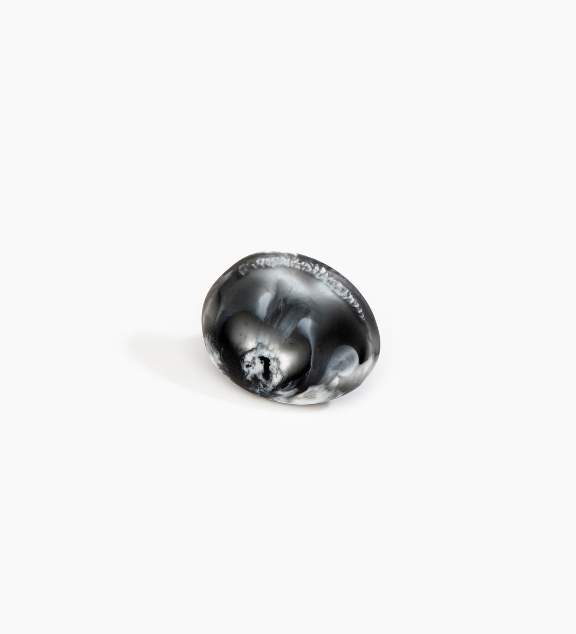 Dinosaur Designs Stone Ring Rings in Black Marble color resin with Wide Fit