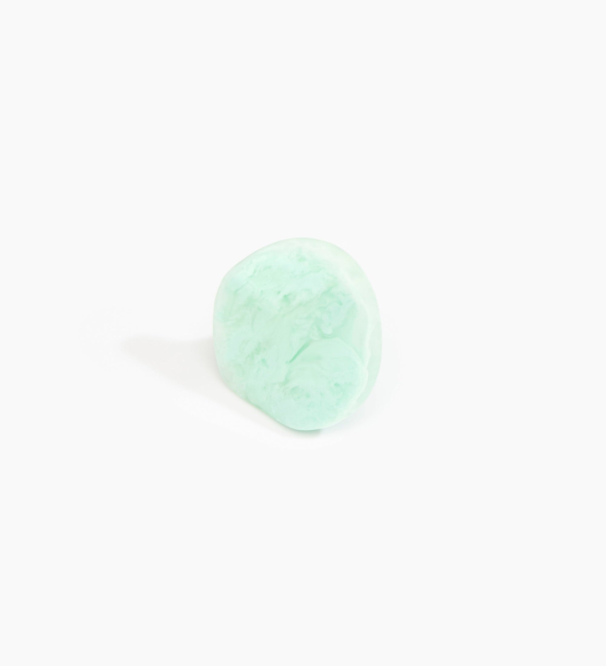 Dinosaur Designs Large Carved Ring Rings in Mint color resin 