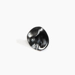 Dinosaur Designs Large Carved Ring Rings in Black Marble color resin 