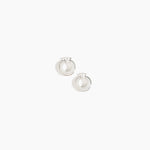 Dinosaur Designs Drift Hoop Earrings Earrings in Frost Colour resin with Silver-Plated Brass Material