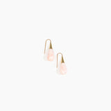 Dinosaur Designs Small Dew Drop Earrings Earrings in Shell Pink color resin 