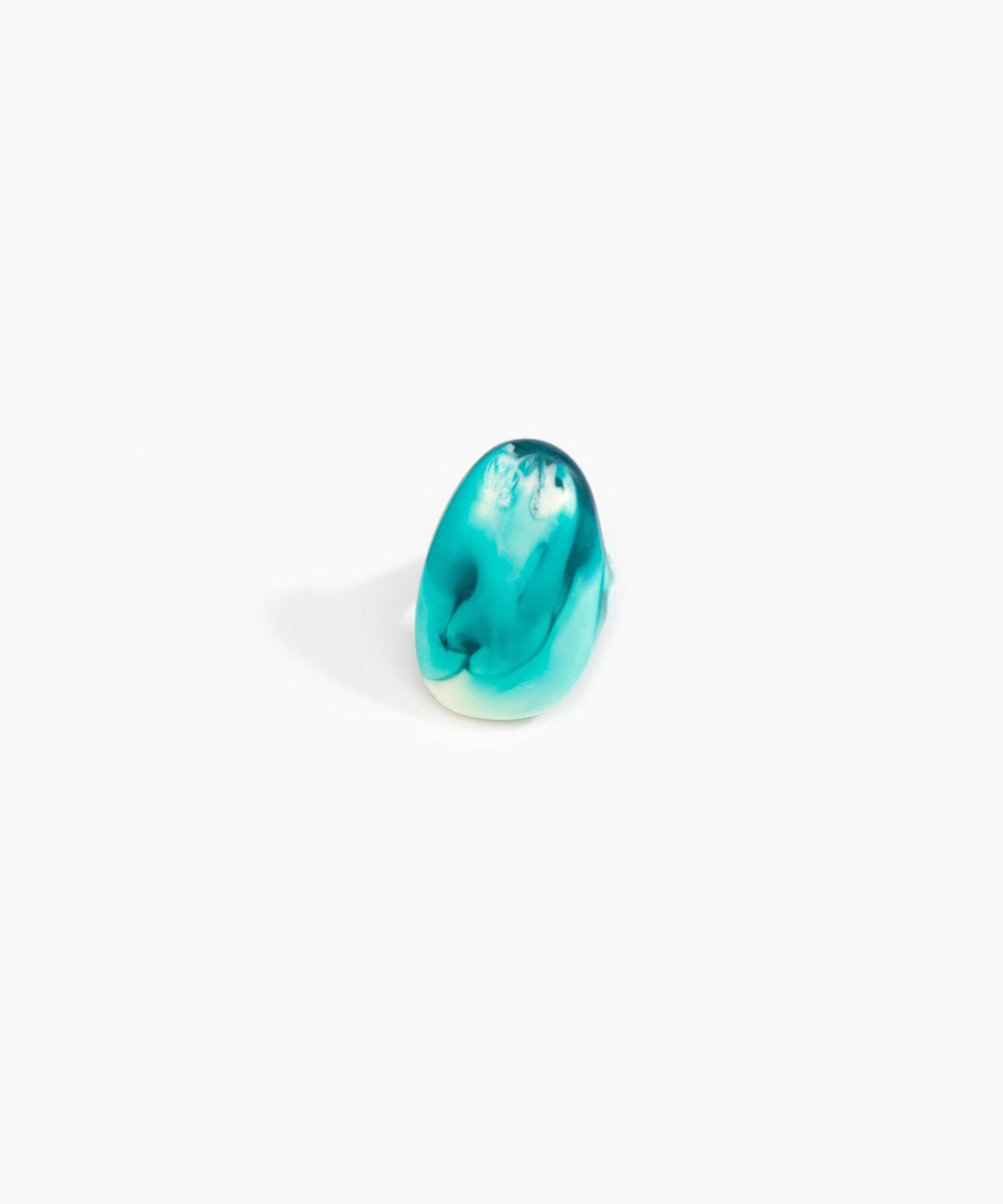 Dinosaur Designs Rock Ring Rings in Lagoon color resin with Regular Fit