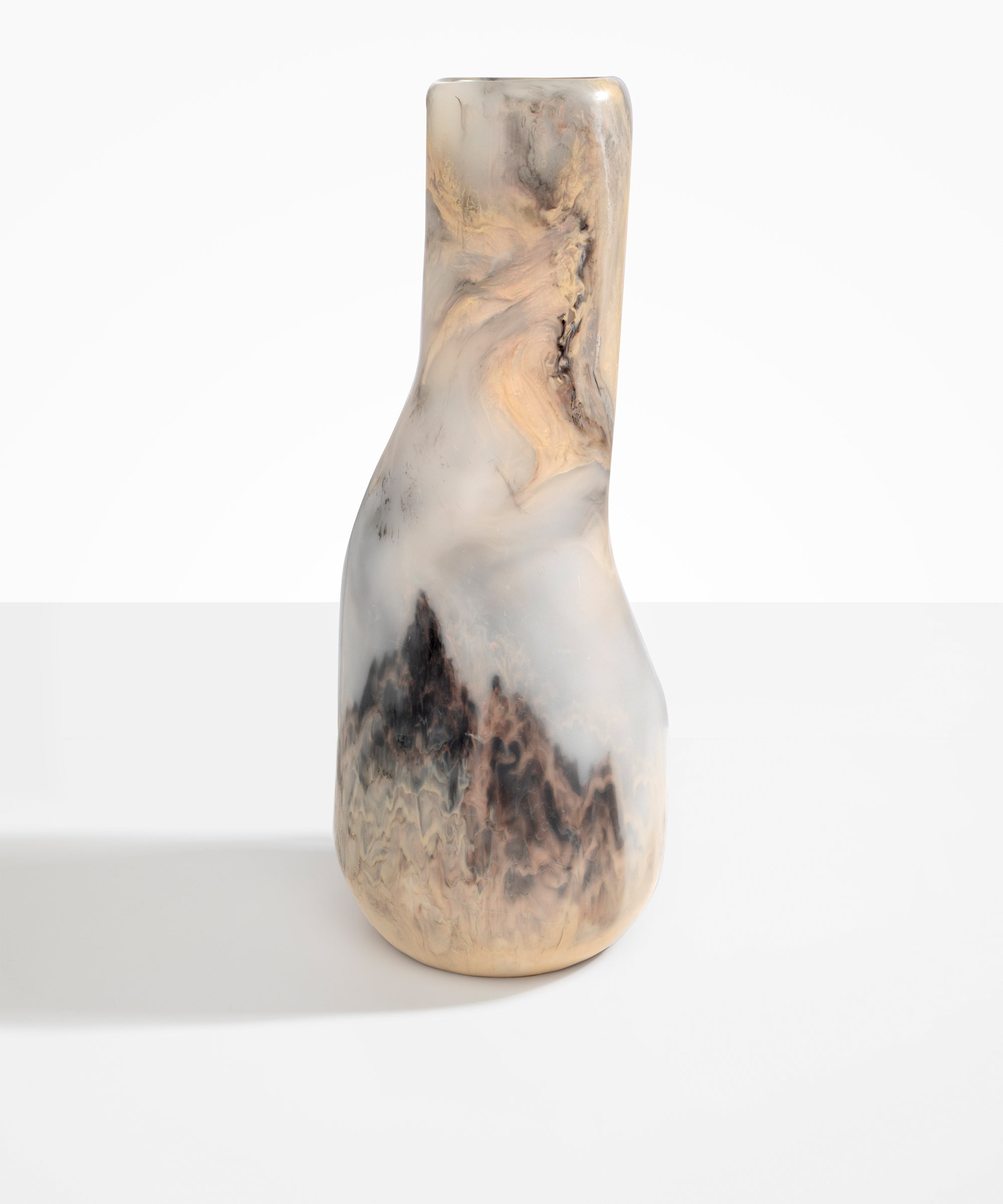 Dinosaur Designs Tall Studio Vase in Sandy Pearl colour resin