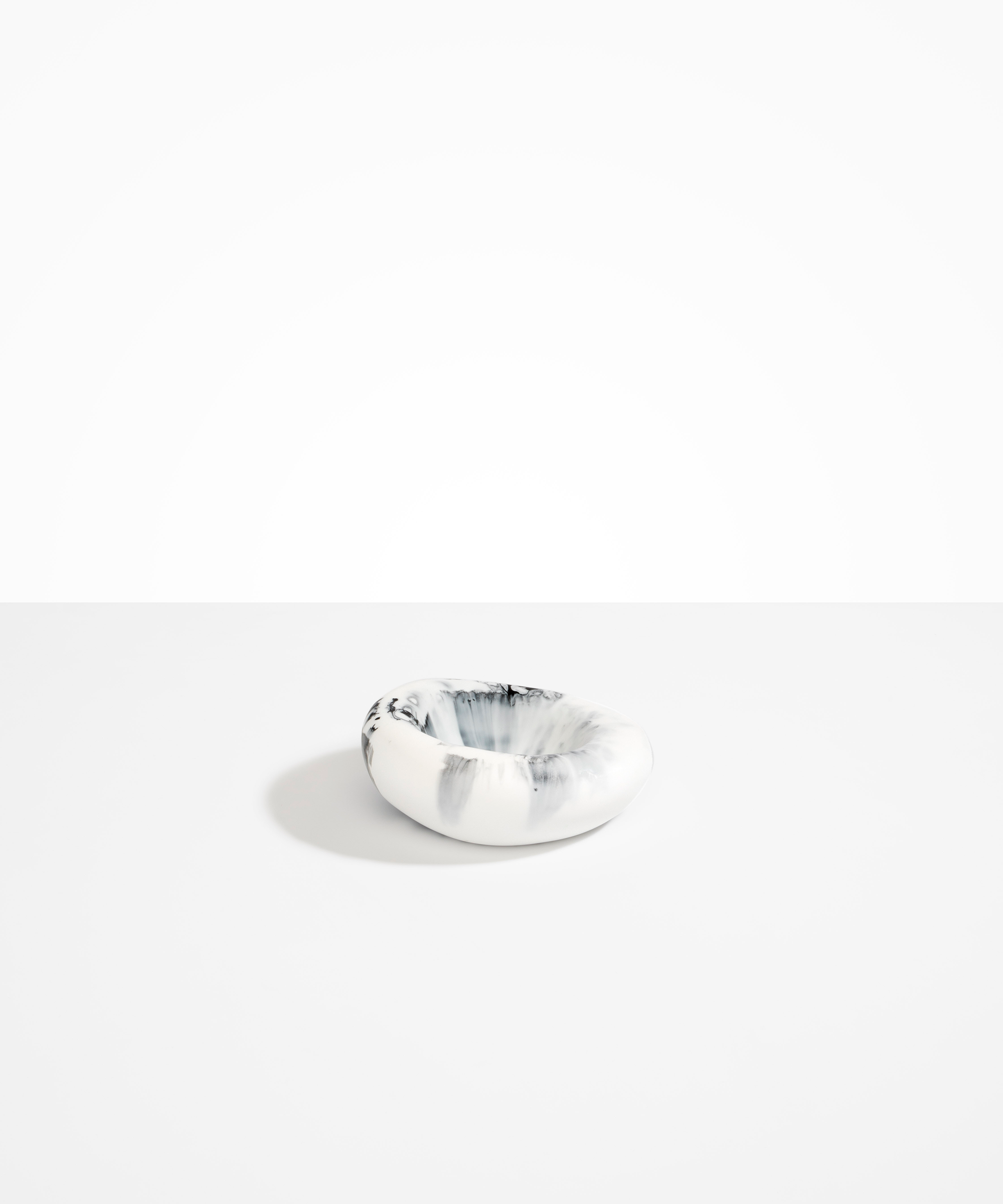 Dinosaur Designs Drift Dish Tableware in White Marble Colour resin 