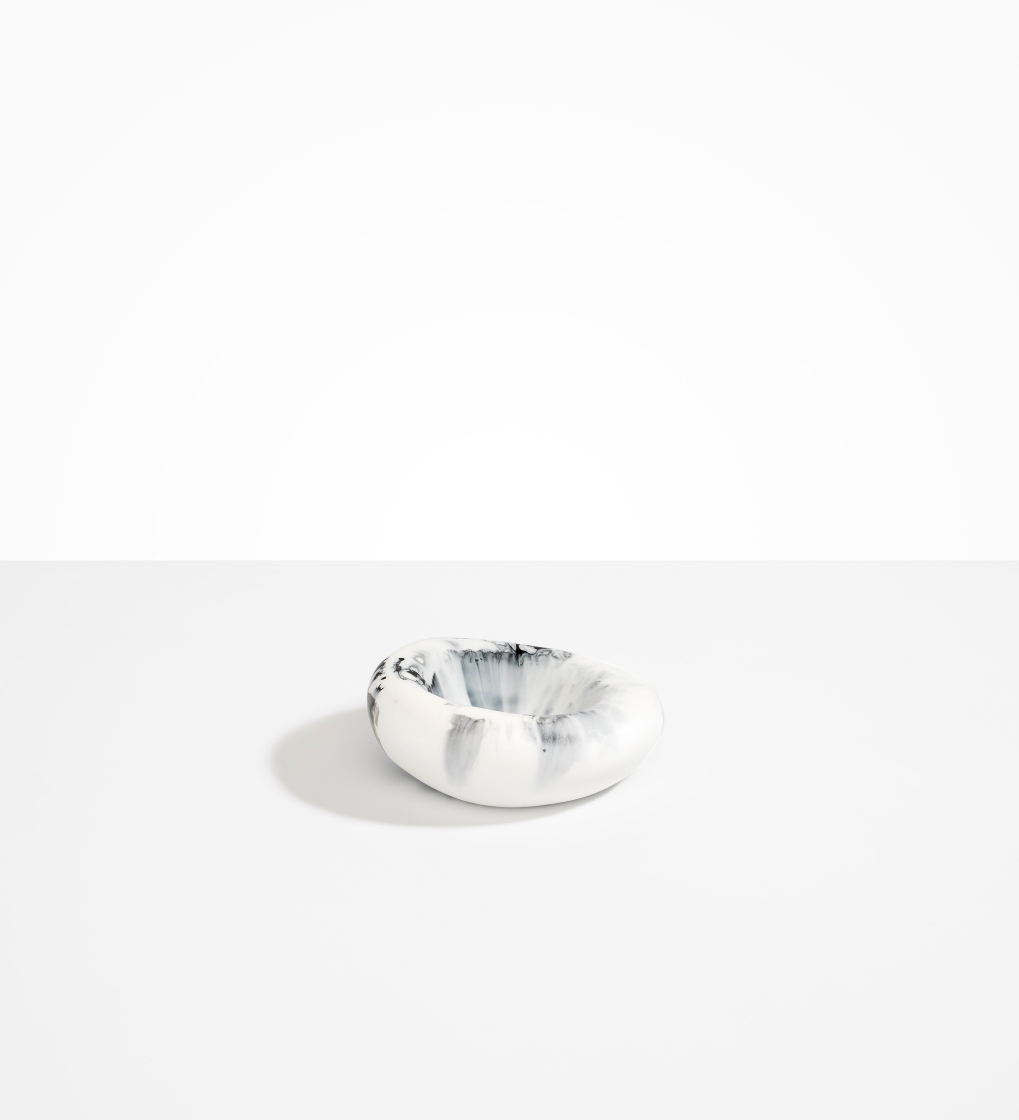 Dinosaur Designs Drift Dish Tableware in White Marble color resin