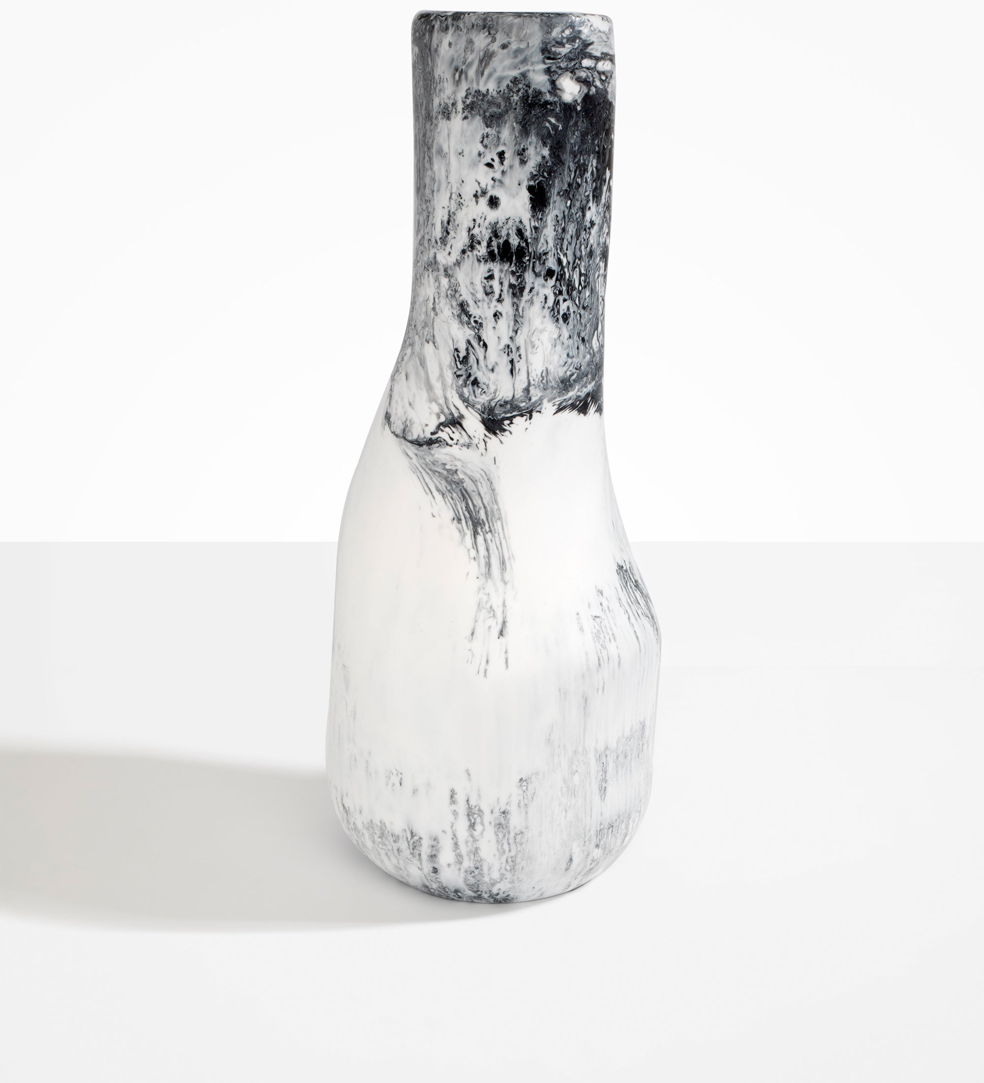 Dinosaur Designs Tall Studio Vase Vases in White Marble color resin 