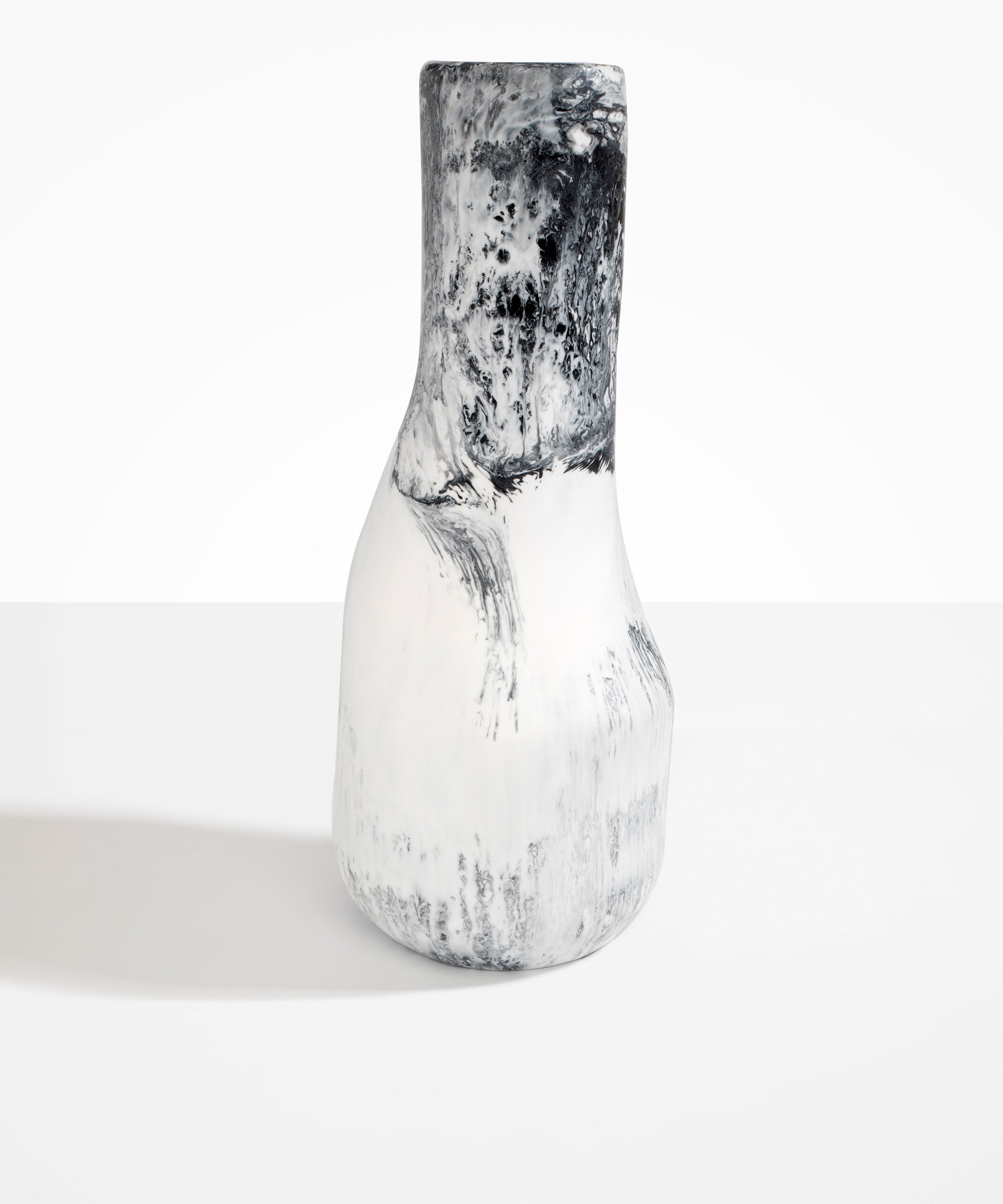 Dinosaur Designs Tall Studio Vase Vases in White Marble Colour resin 