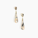 Dinosaur Designs Large Dew Drop Earrings Earrings in Sandy Pearl color resin with Studs Backing