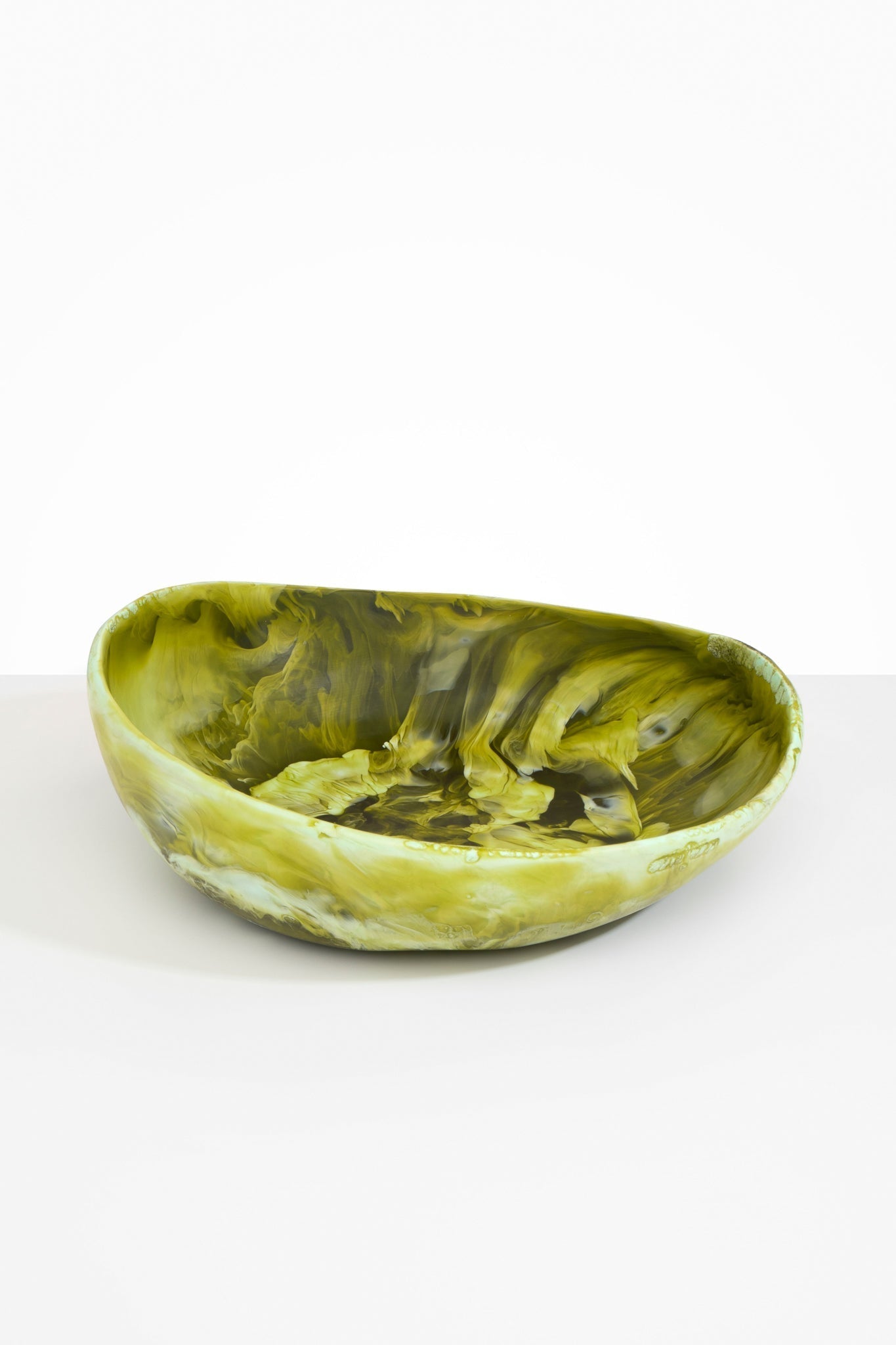 Dinosaur Designs Large Flow Bowl Bowls in Malachite color resin