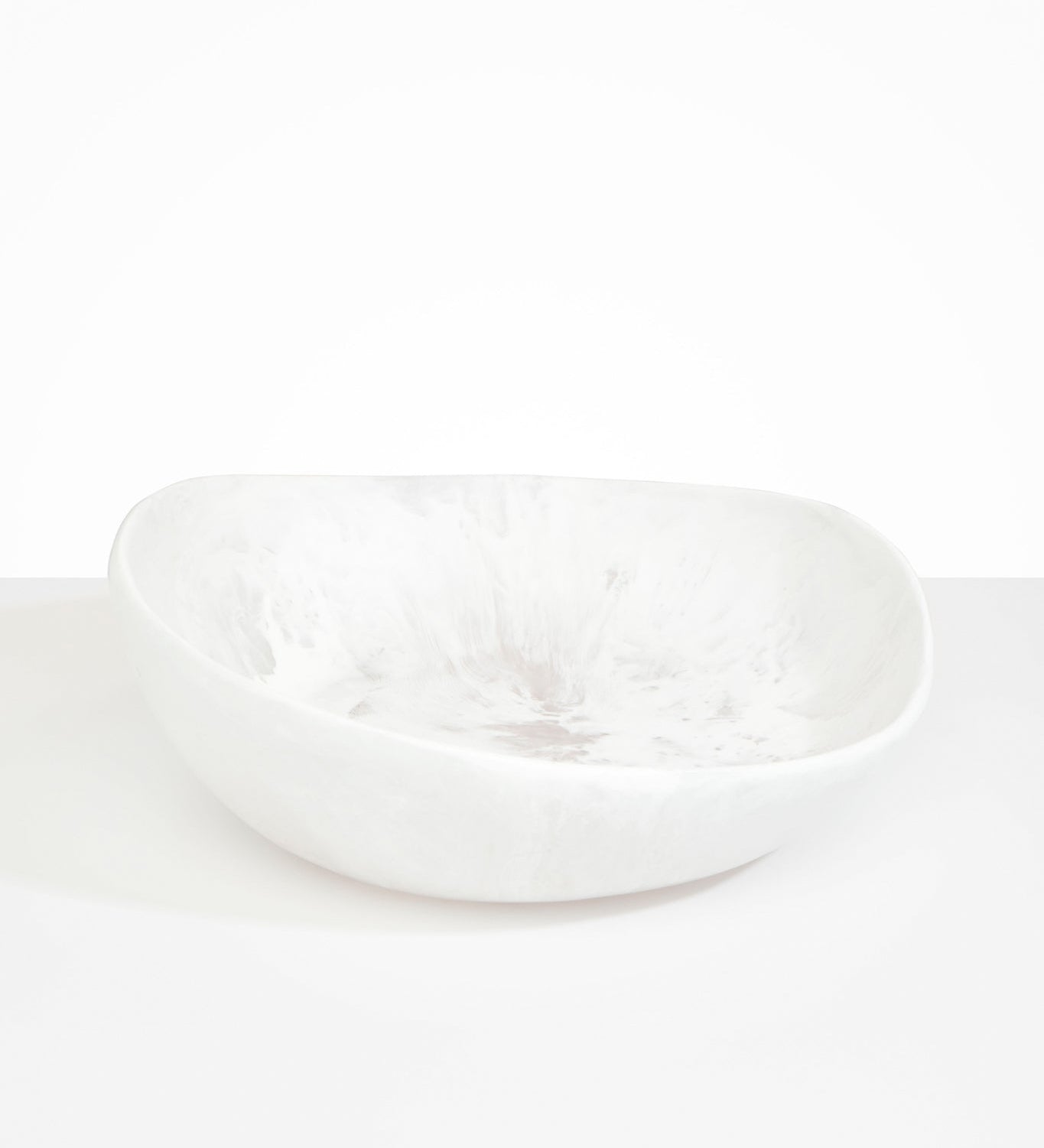 Dinosaur Designs Large Flow Bowl Bowls in Snow Swirl color resin