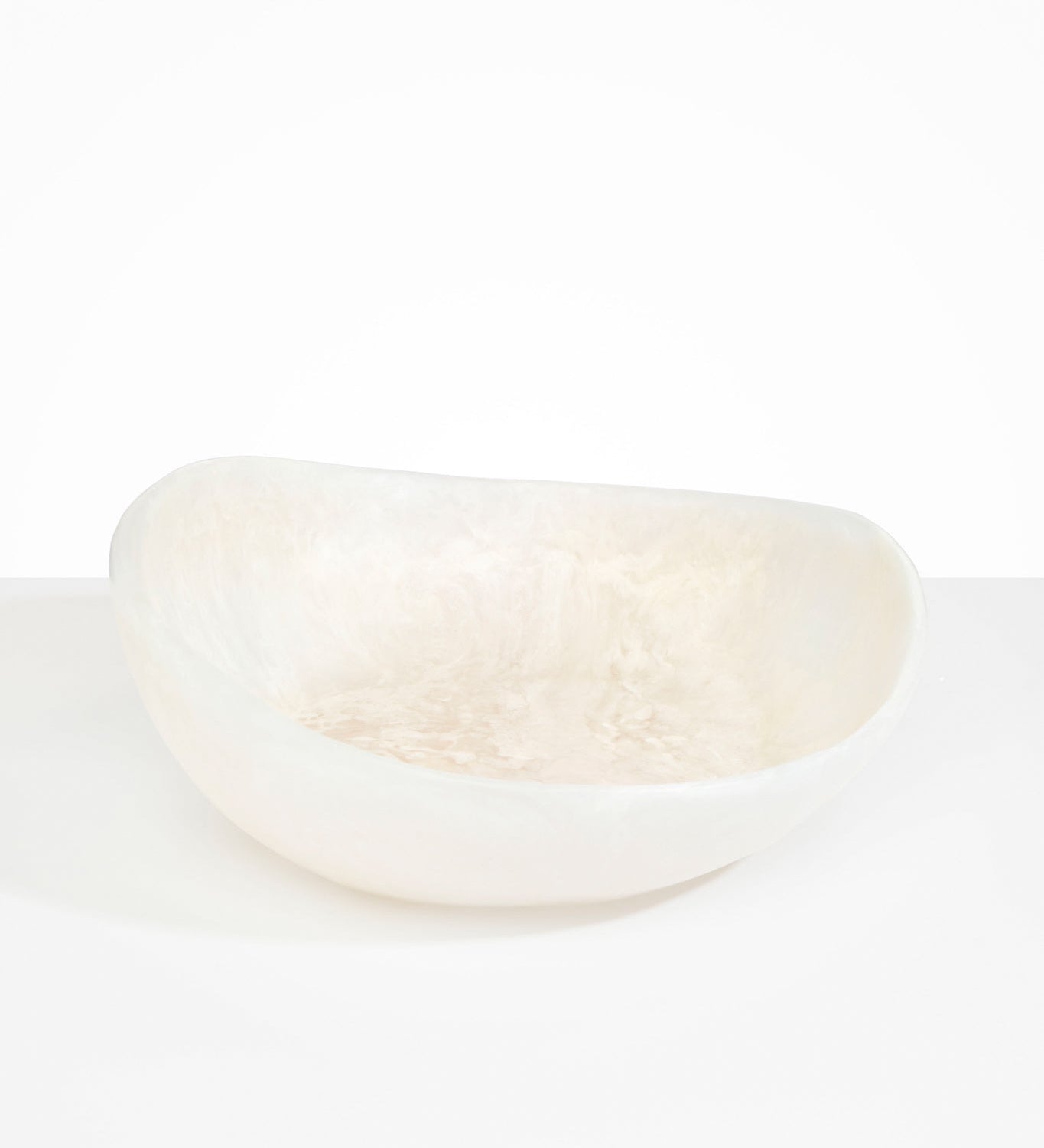 Dinosaur Designs Large Flow Bowl Bowls in Chalk Swirl Colour resin