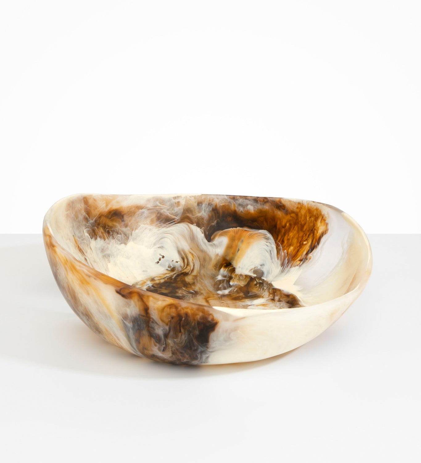 Dinosaur Designs Large Flow Bowl Bowls in Light Horn Colour resin