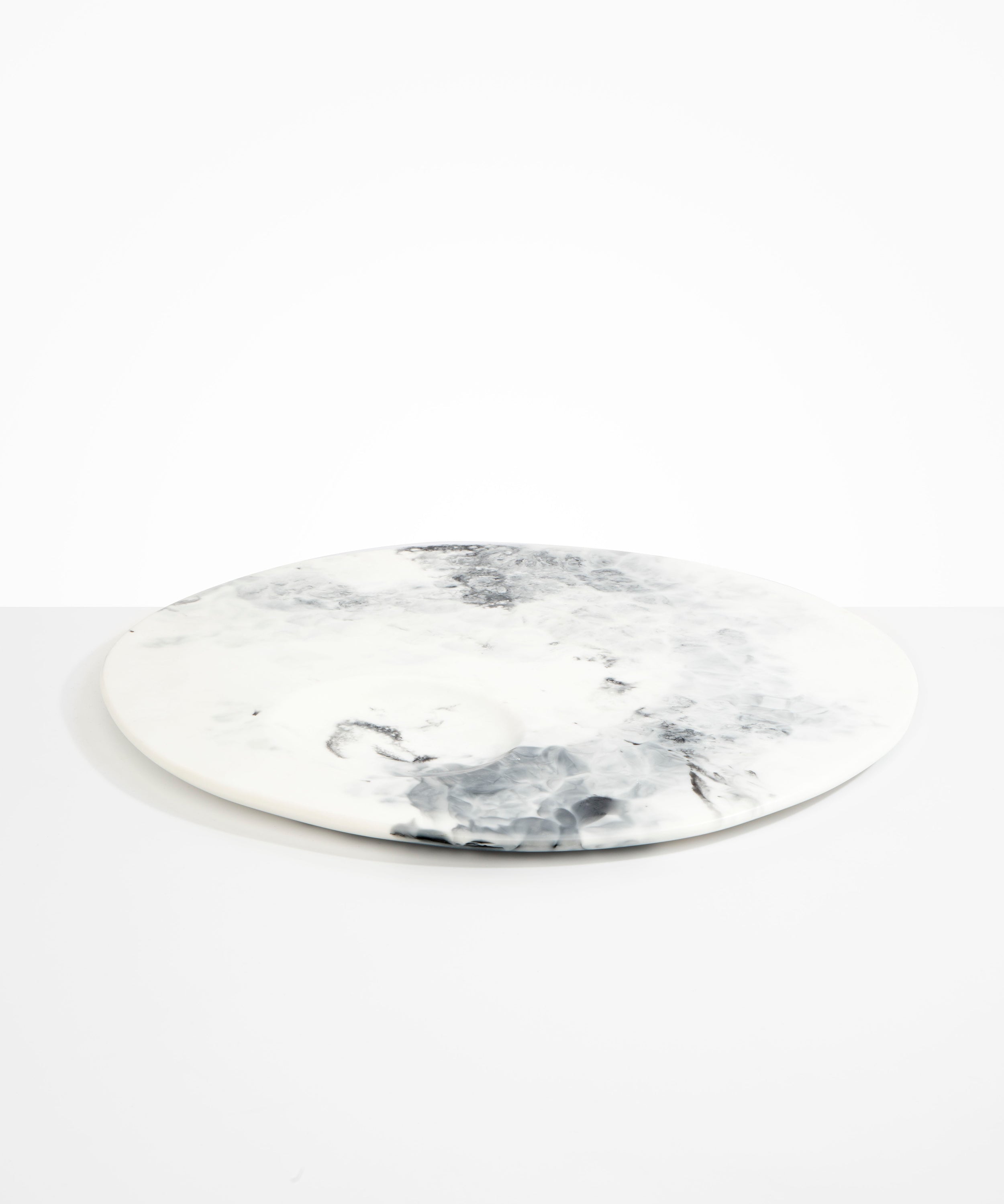 Dinosaur Designs Moon Cheese Platter Serving Platters in White Marble color resin