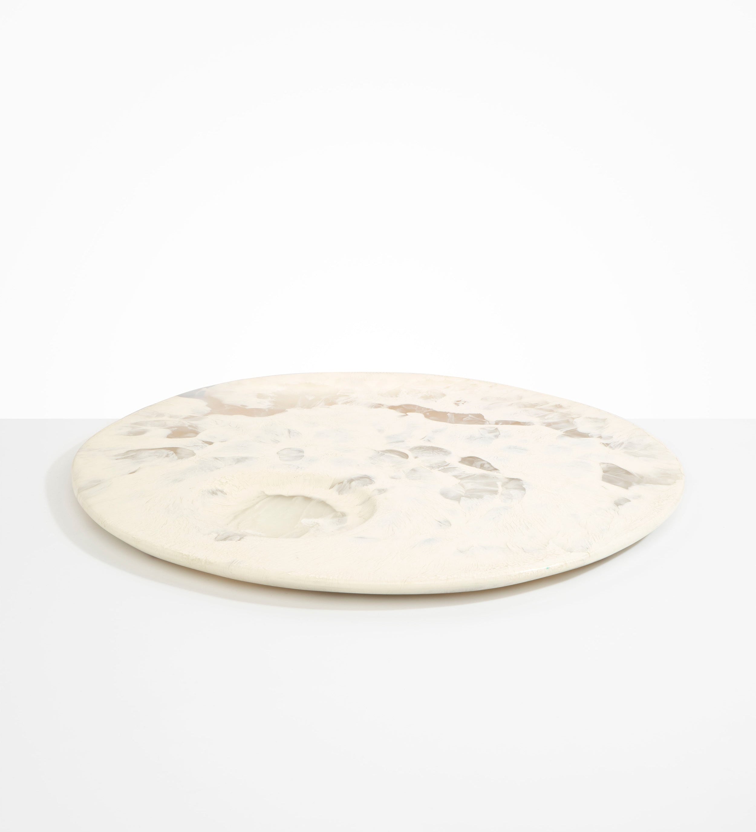 Dinosaur Designs Moon Cheese Platter Serving Platters in Chalk Swirl color resin 