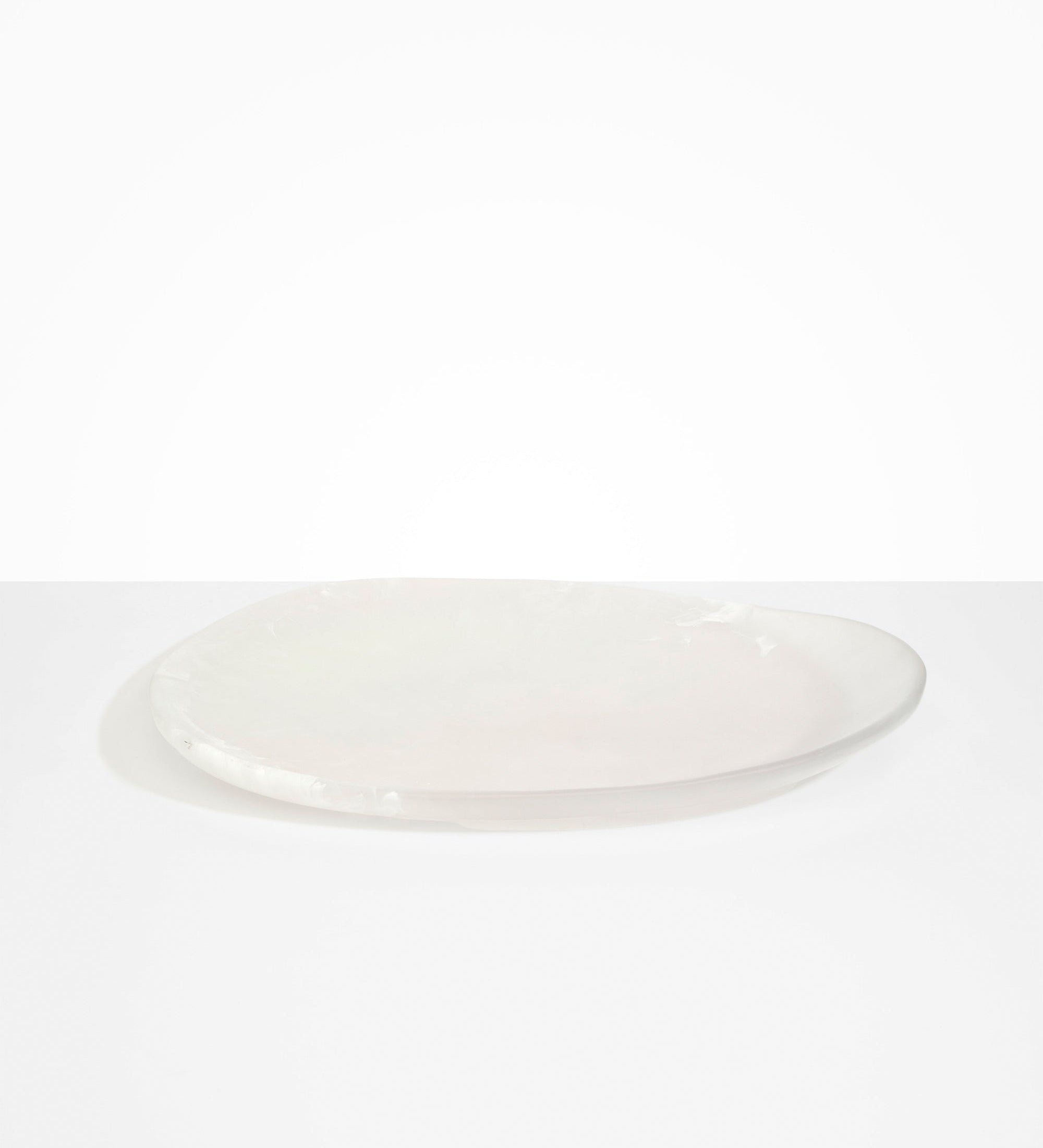 Dinosaur Designs Large Pebble Platter Serving Platters in Frost color resin