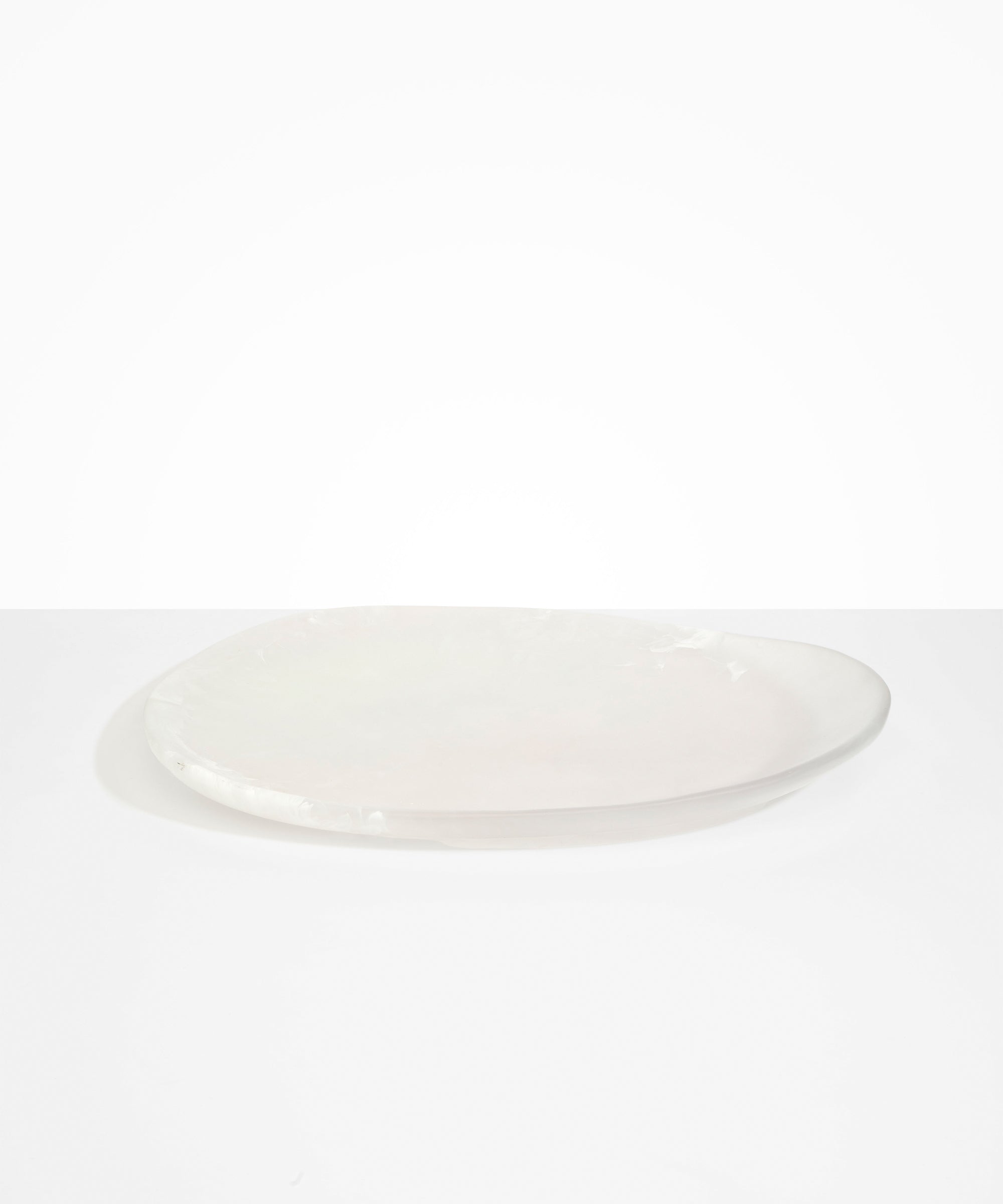 Dinosaur Designs Large Pebble Platter Serving Platters in Frost color resin