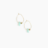 Dinosaur Designs Joie De Vivre Hoop Earrings Earrings in Mint Colour resin with Gold-Filled Material