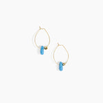 Dinosaur Designs Joie De Vivre Hoop Earrings Earrings in Sky Colour resin with Gold-Filled Material