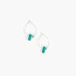 Dinosaur Designs Joie De Vivre Hoop Earrings Earrings in Mineral Swirl Colour resin with 925 Sterling Silver Material