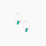 Dinosaur Designs Joie De Vivre Hoop Earrings Earrings in Mineral Swirl Colour resin with 925 Sterling Silver Material