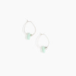 Dinosaur Designs Joie De Vivre Hoop Earrings Earrings in Mint Colour resin with 925 Sterling Silver Material