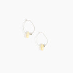 Dinosaur Designs Joie De Vivre Hoop Earrings Earrings in Lemon Colour resin with 925 Sterling Silver Material