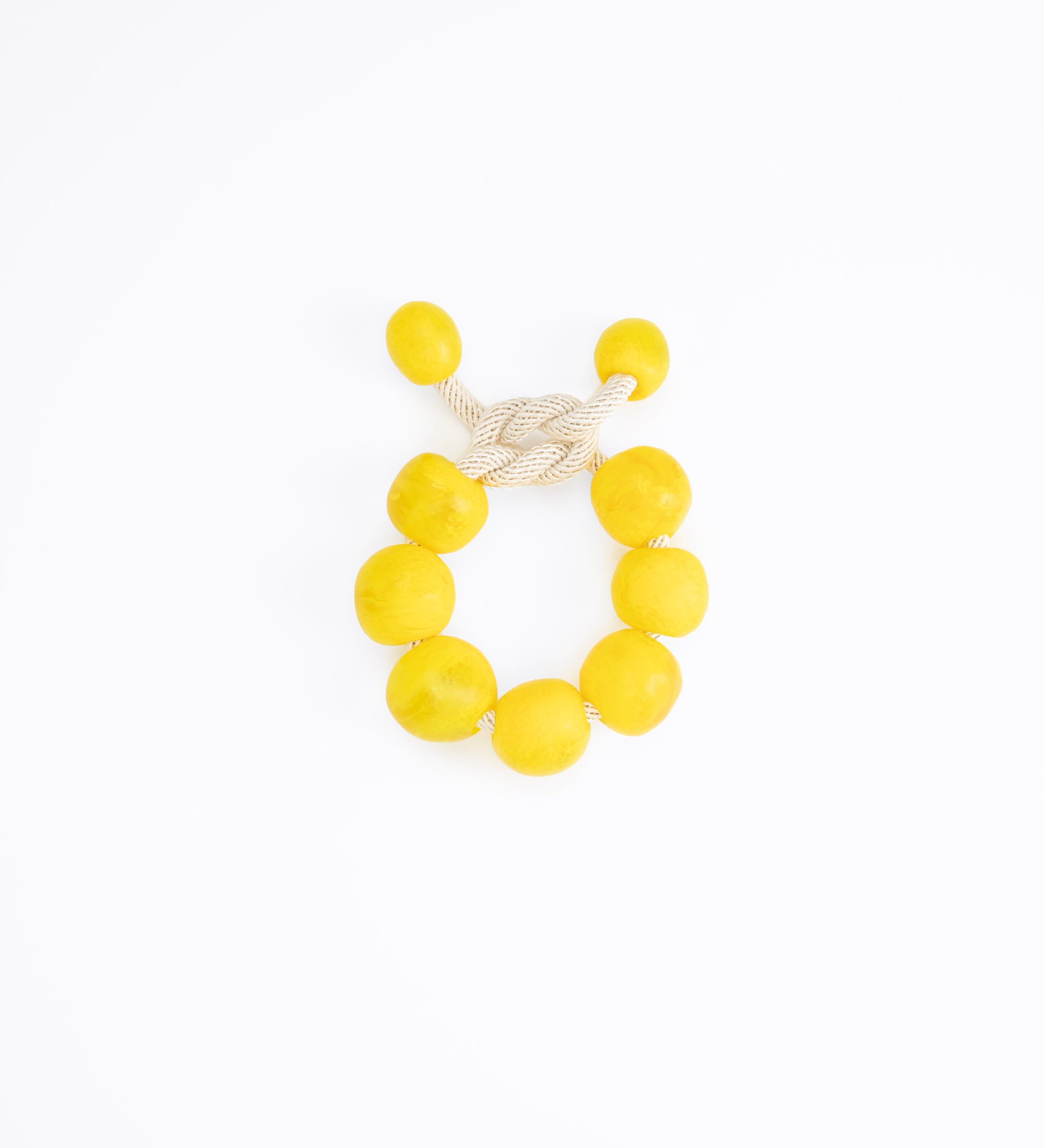 Dinosaur Designs Bold Ball Bracelet Bracelets in Citrus Colour resin with One Size Fit