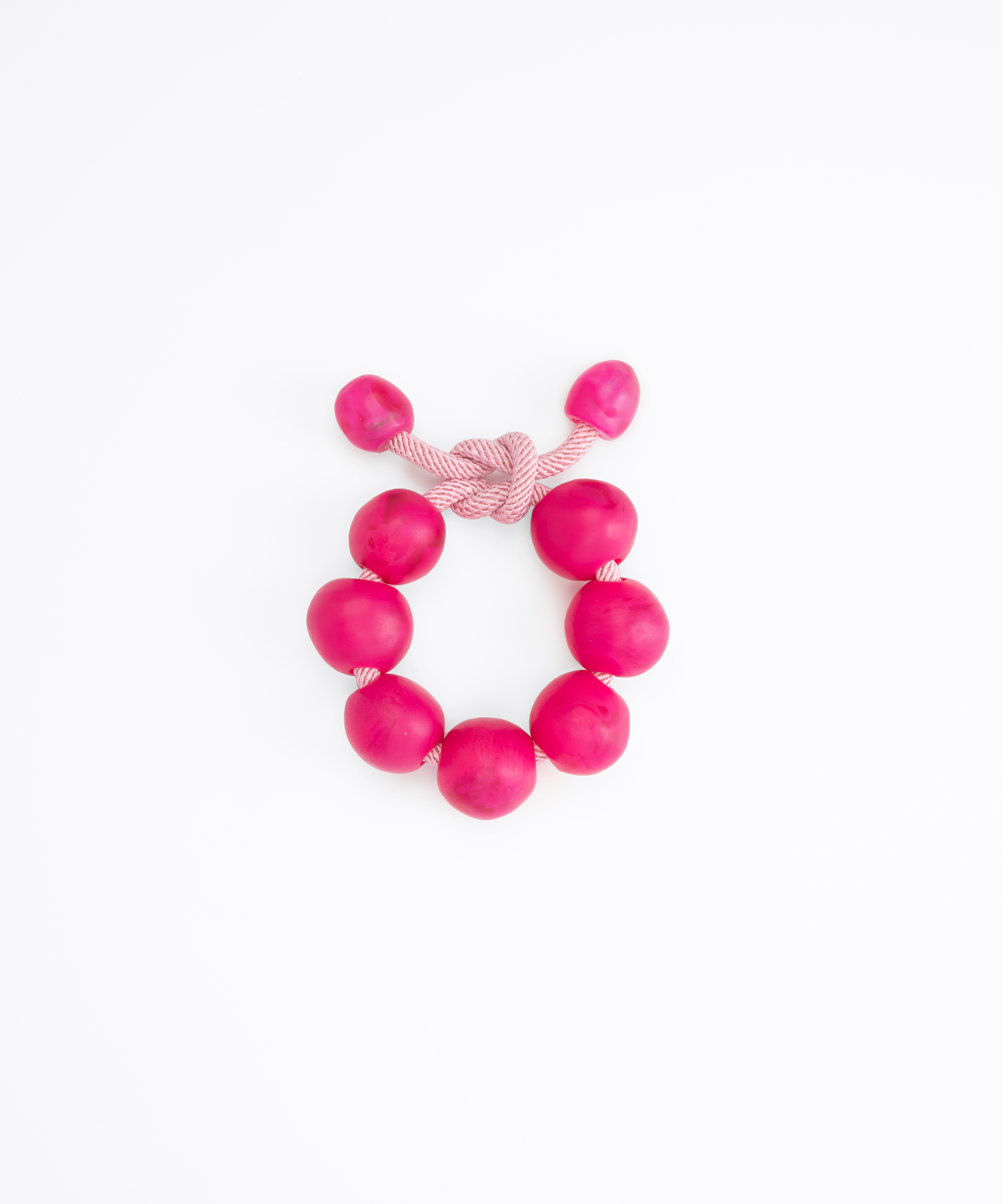 Dinosaur Designs Bold Ball Bracelet Bracelets in Flamingo Colour resin with One Size Fit