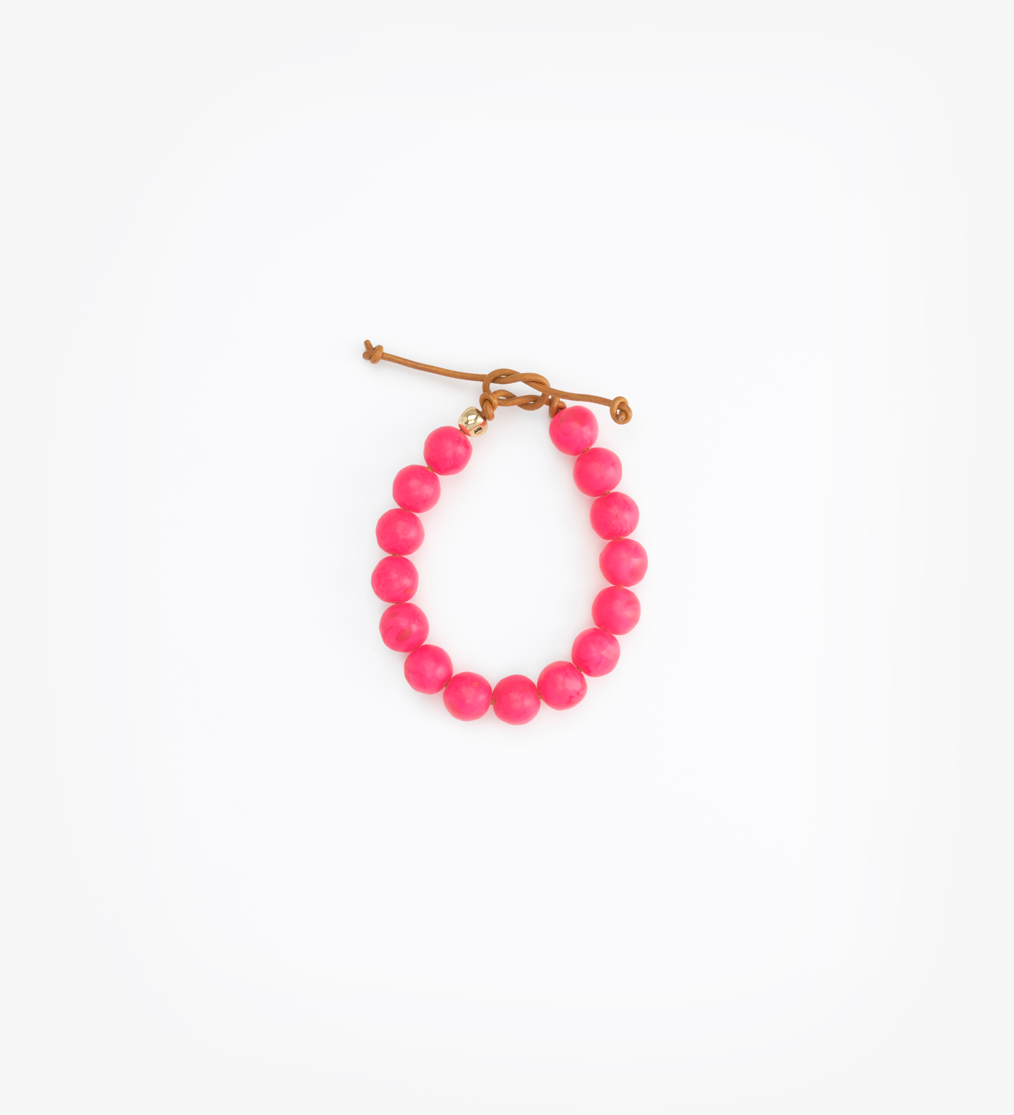 Dinosaur Designs Ball Bracelet Bracelets in Flamingo Colour resin with One Size Fit