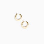 Dinosaur Designs Small Horn Hoop Earrings Earrings in Cream color resin 