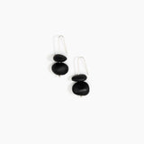 Dinosaur Designs Temple Earth Wire Earrings Earrings in Black Colour resin with 925 Sterling Silver Material