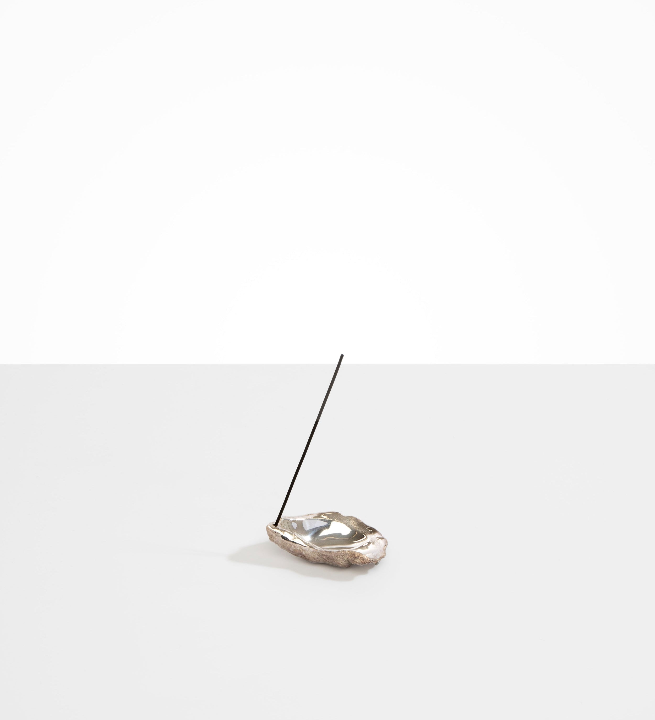 Corey Ashford Oyster Incense Holder Incense in Silver-Plated Brass Metal resin 