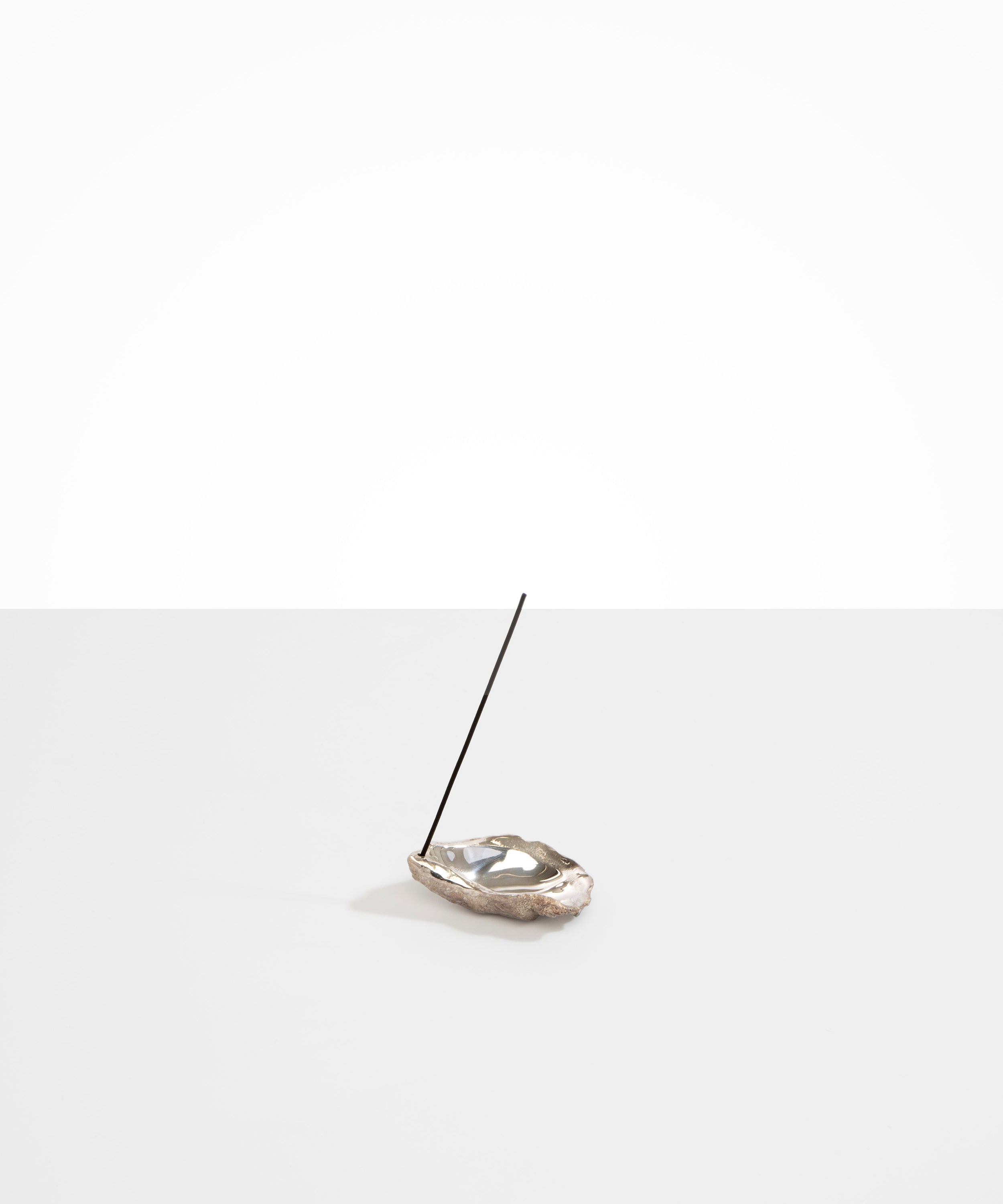 Corey Ashford Oyster Incense Holder Incense in Silver-Plated Brass Metal resin 