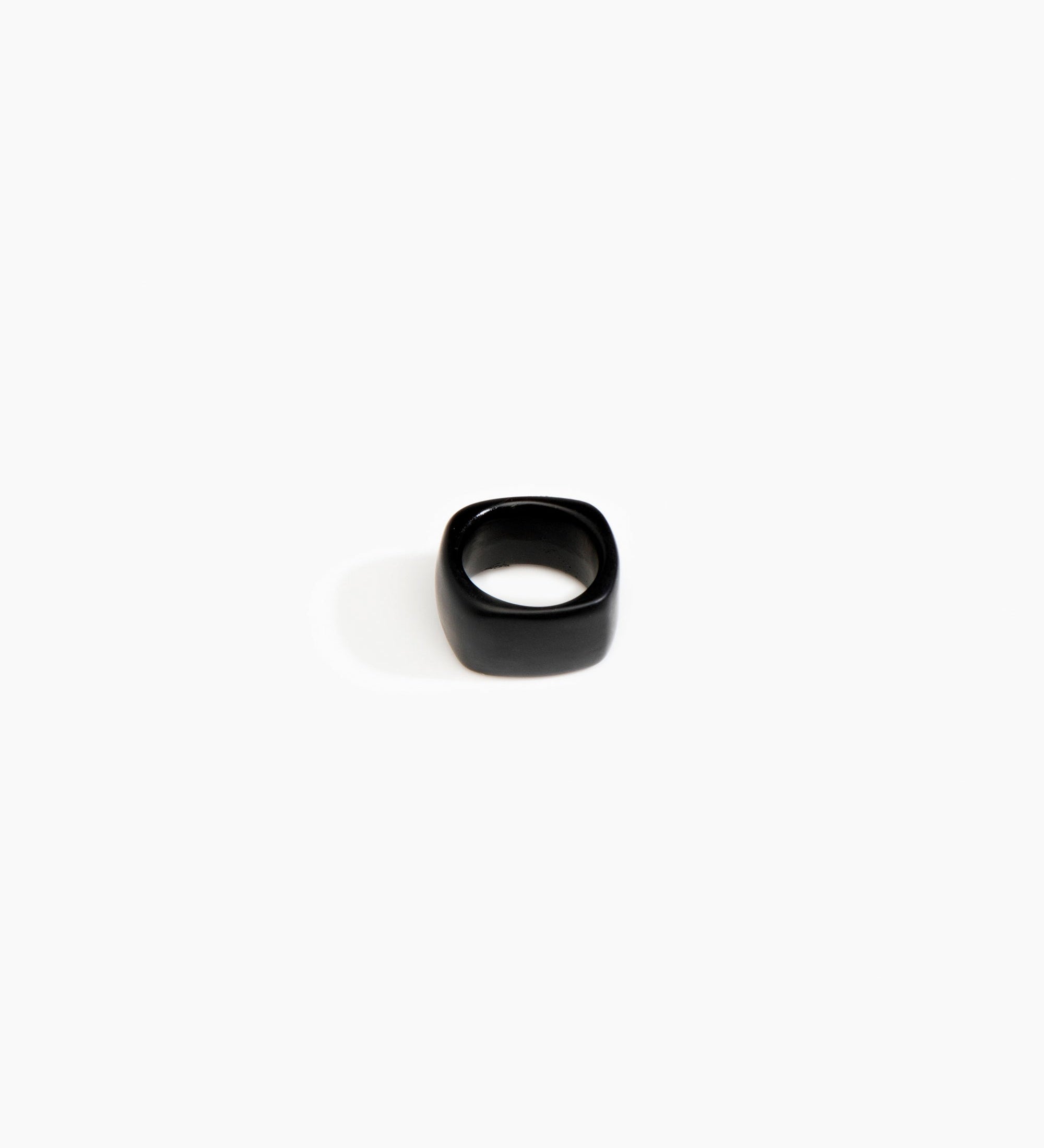 Dinosaur Designs Cube Ring Rings in Black color resin with Wide Fit