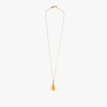 Dinosaur Designs Dew Drop Pendant Necklaces in Honeycomb Colour resin with Gold-Filled Material