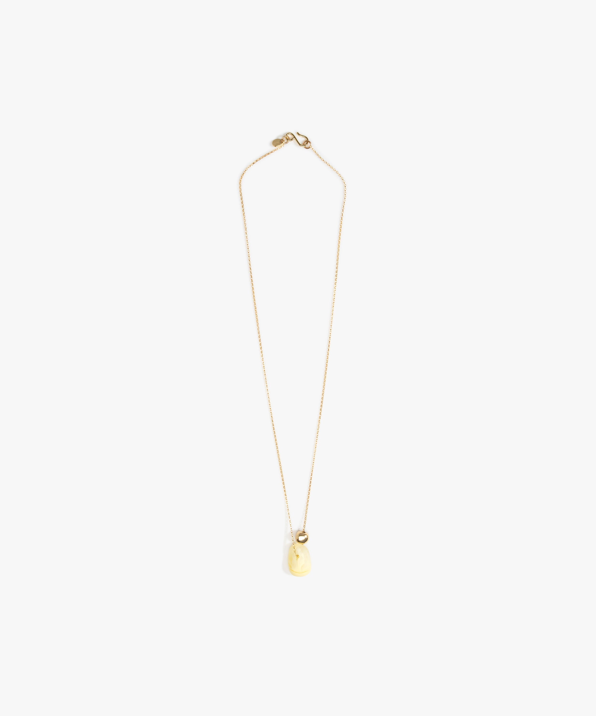 Dinosaur Designs Joie De Vivre Pendant Necklaces in Lemon color resin with Gold-Filled Material