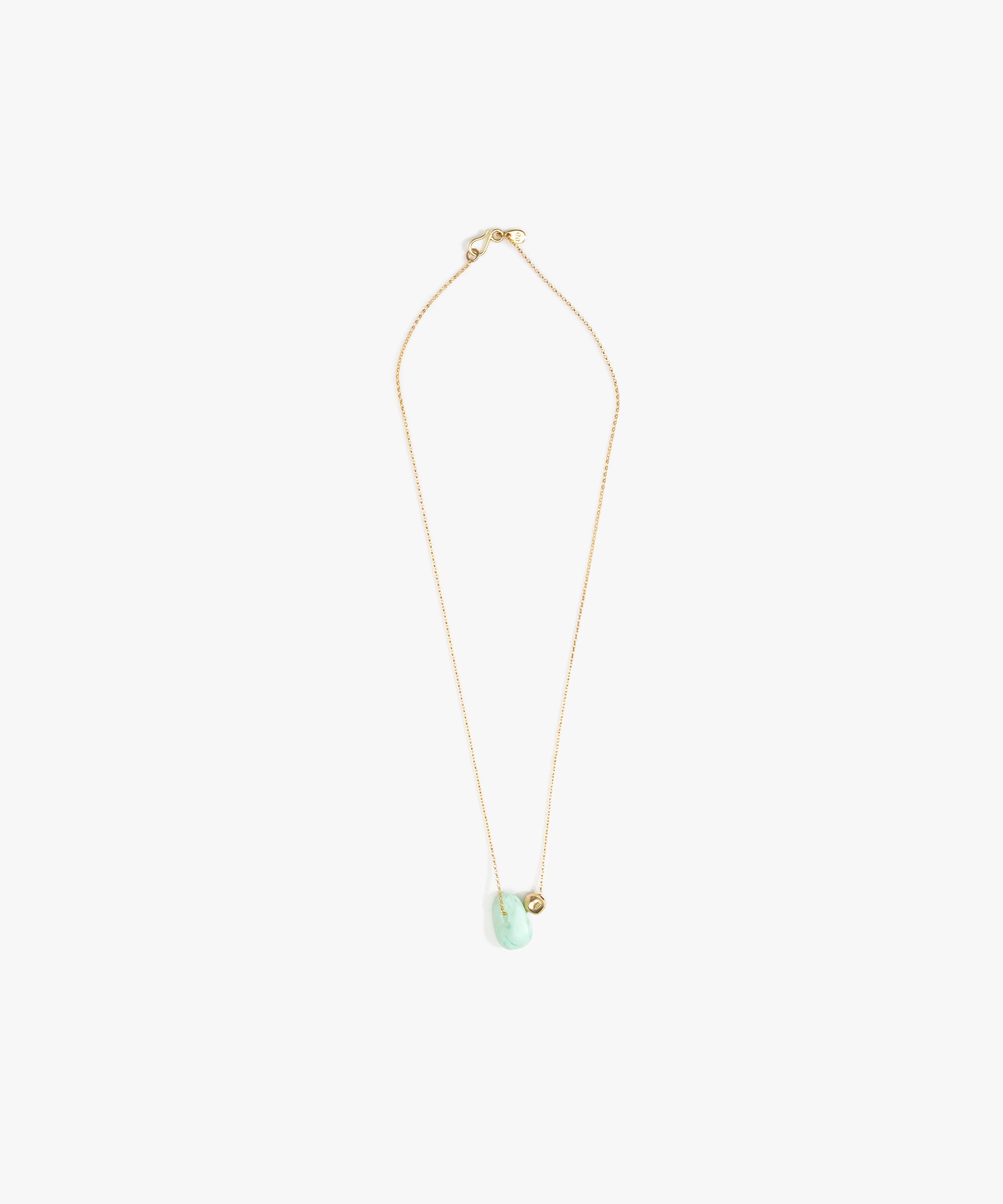 Dinosaur Designs Joie De Vivre Pendant Necklaces in Mint color resin with Gold-Filled Material