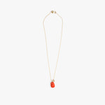 Dinosaur Designs Joie De Vivre Pendant Necklaces in Coral Pop color resin with Gold-Filled Material