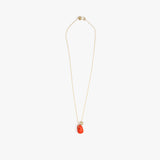 Dinosaur Designs Joie De Vivre Pendant Necklaces in Coral Pop color resin with Gold-Filled Material