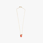 Dinosaur Designs Joie De Vivre Pendant Necklaces in Coral Swirl color resin with Gold-Filled Material