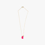 Dinosaur Designs Joie De Vivre Pendant Necklaces in Flamingo color resin with Gold-Filled Material