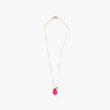 Dinosaur Designs Joie De Vivre Pendant Necklaces in Flamingo color resin with Gold-Filled Material